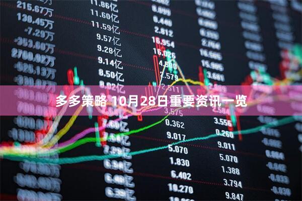 多多策略 10月28日重要资讯一览